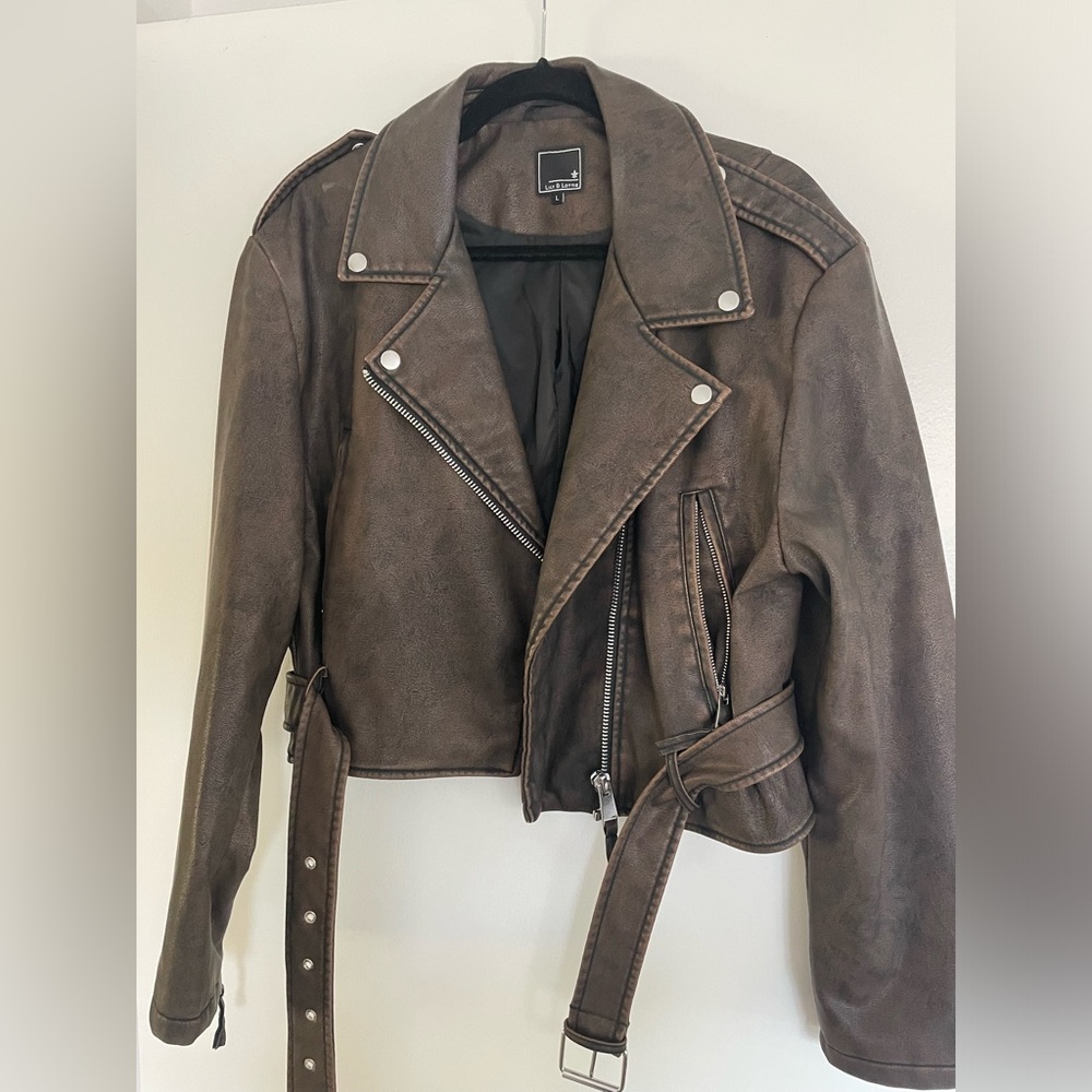 Faux leather jacket